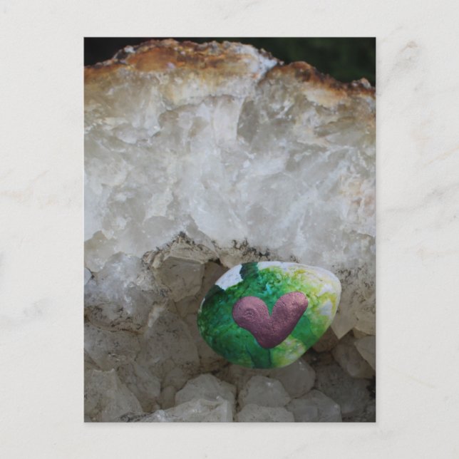 Carte Postale Rocher du coeur peint (Devant)