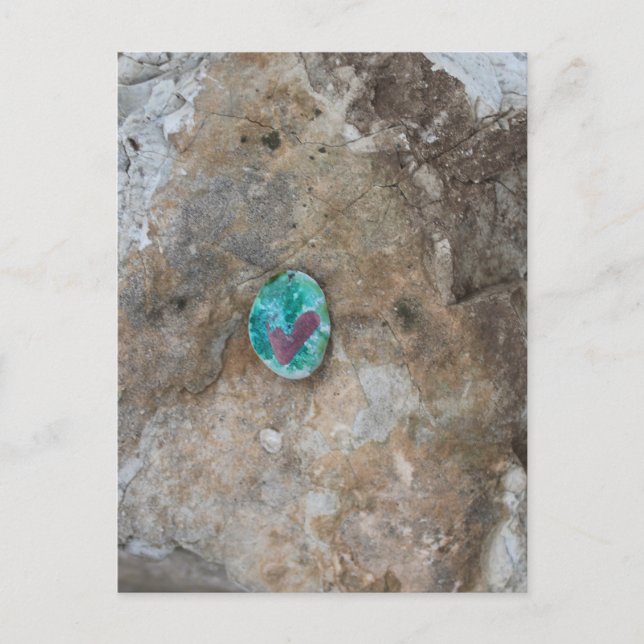 Carte Postale Rocher du Coeur Vert sur Burlington, Iowa River (Devant)