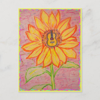 Carte Postale Rocher et rouleau de tournesol acoustique