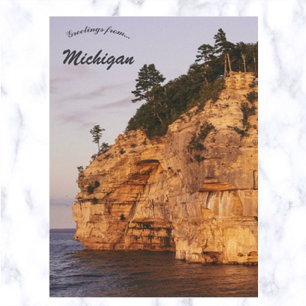 Carte Postale Rocher Indian Head Michigan