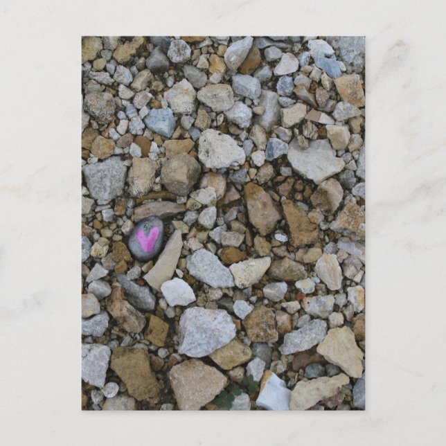 Carte Postale Rocher mauve de coeur sur Burlington, Iowa River (Devant)