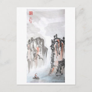 Carte Postale Rochers dans le paysage chinois du passage du Nord