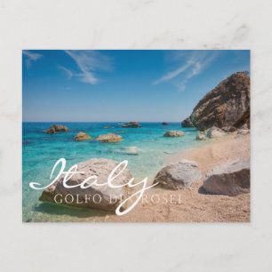 Carte Postale Rochers sur la plage de Cala Mariolu en Sardaigne,