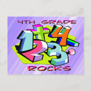 Carte Postale Roches de 4e année - Nombres