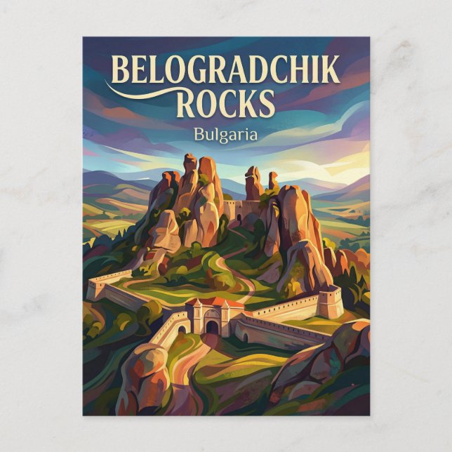 Carte Postale Roches de Belogradtchik Bulgarie (Devant)