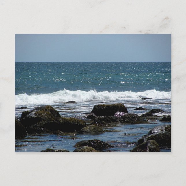 Carte Postale Roches d'océan sur l'Île de Block (Devant)