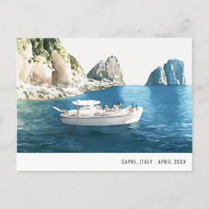 Carte Postale Roches Faraglioni Capri Italie Aquarelle Voyage
