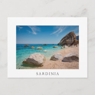 Carte Postale Roches sur la plage de Cala Mariolu en Sardaigne,