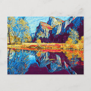 Carte Postale Roches Yosemite Three Brothers en automne