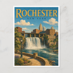 Carte Postale Rochester New York High Falls GeoSaga