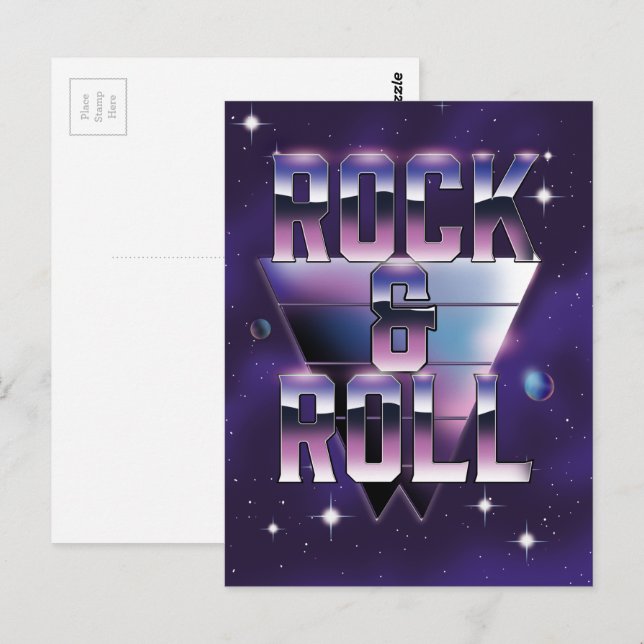 Carte Postale Rock and Roll (Devant / Derrière)