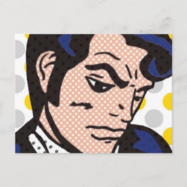 Carte postale Rock and Roll Man Pop Art (Devant)