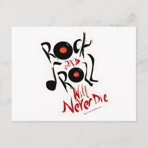 Carte Postale Rock and Roll ne mourra jamais !