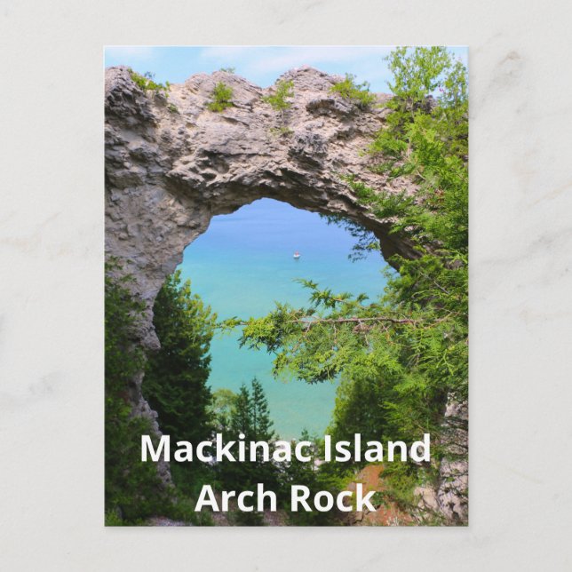 Carte Postale Rock arc de l'île Mackinac (Devant)