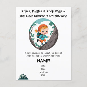 Carte Postale Rock Climber Girl Baby shower Invitation