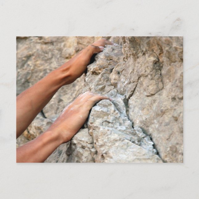Carte Postale Rock Climber Hands Closeup (Devant)