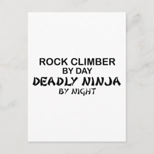 Carte Postale Rock Climber Mortel Ninja par nuit
