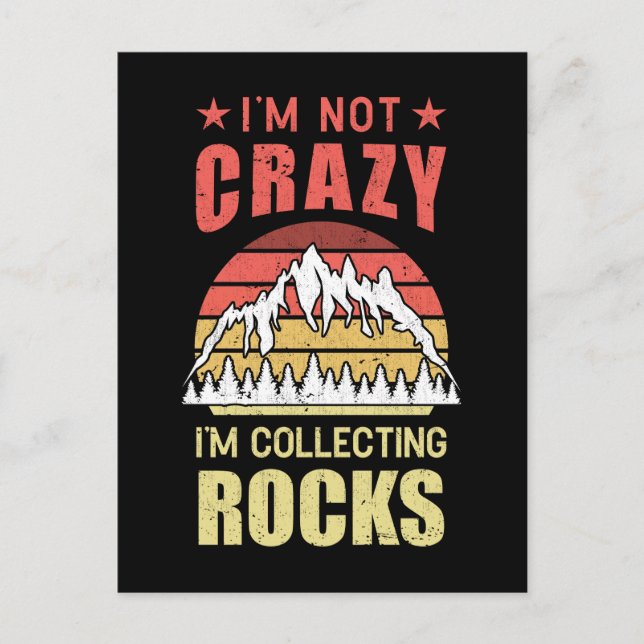 Carte Postale Rock Collecte Géologue Funny Géologie (Devant)