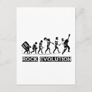 Carte Postale Rock Evolution drôle design