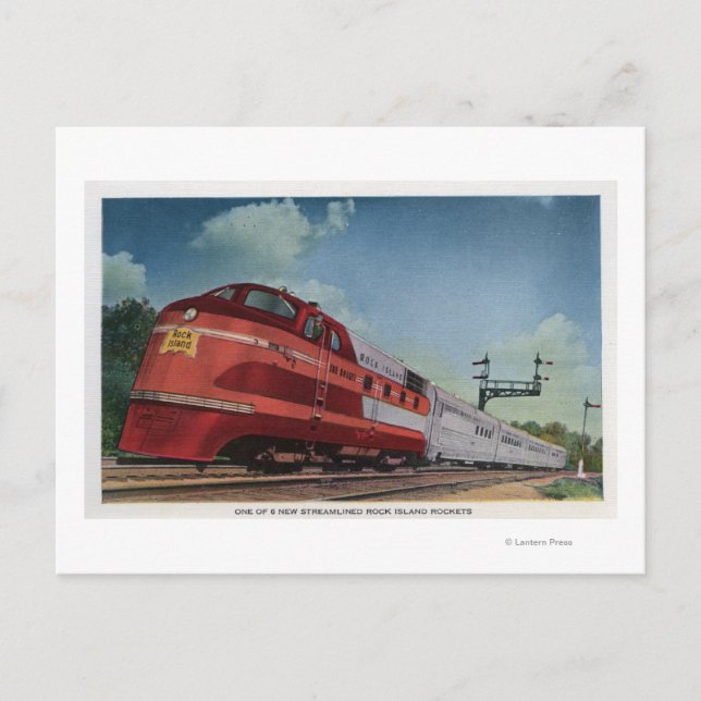 Carte Postale Rock Island RocketStreamlined Train (Devant)