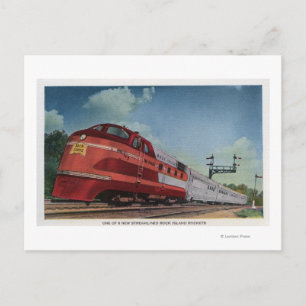 Carte Postale Rock Island RocketStreamlined Train