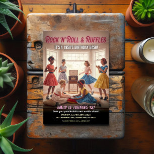 Carte Postale Rock 'n' Roll Ruffles Fête d'anniversaire des anné