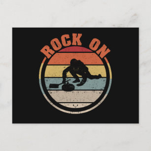 Carte Postale Rock on curling player
