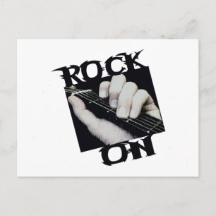 Carte Postale Rock On Guitare Player