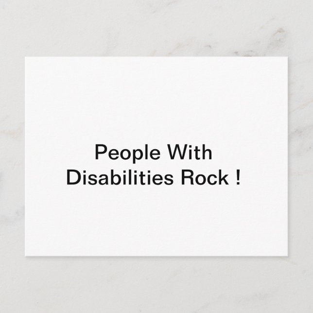 Carte postale Rock pour personnes handicapées (Devant)