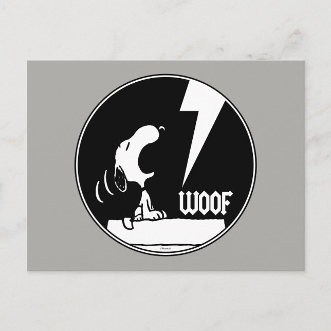 Carte Postale Rock Tees | Snoopy Hurle (Devant)