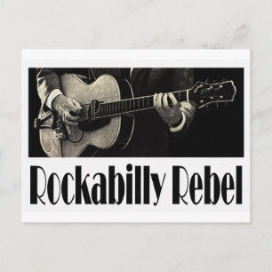 Carte Postale Rockabilly Rebel Postcard