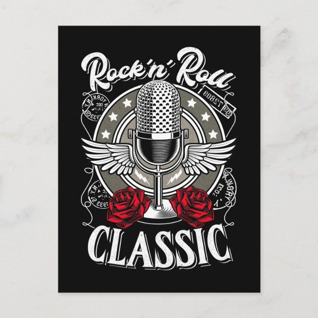 Carte Postale Rockabilly Rock and Roll Music des années 1950 (Devant)