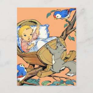 Carte Postale Rockabye Baby and Animaux