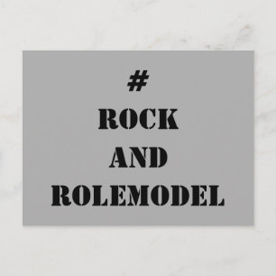 Carte Postale #RockandRolemodel - Black Editable.