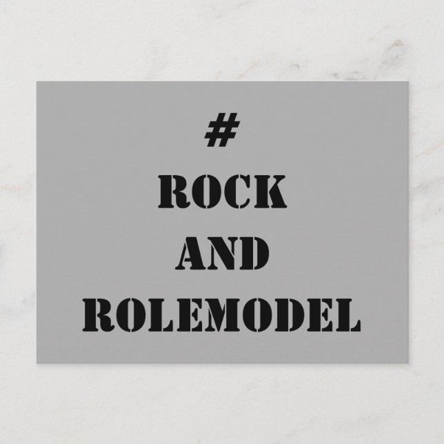 Carte Postale #RockandRolemodel - Black Editable. (Devant)