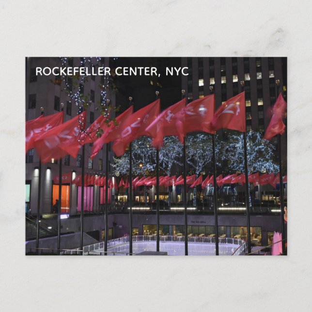 Carte Postale Rockefeller Centre patinoire patinoire NYC Photogr (Devant)