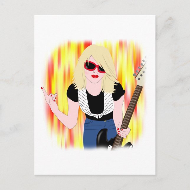 Carte Postale Rocker Girl (Devant)