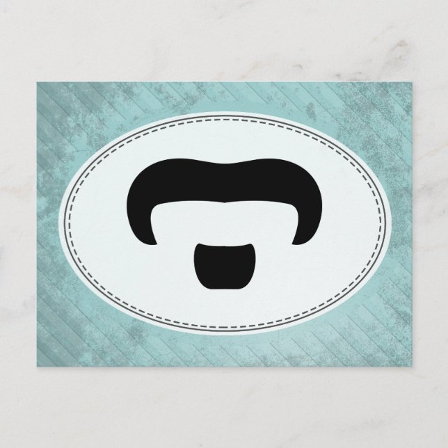 Carte Postale Rocker Mustache (Devant)