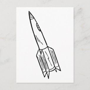 Carte Postale Rocketship