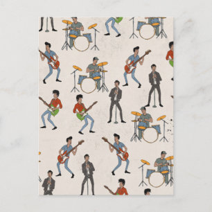 Carte Postale Rockeurs Hillbill Vintage