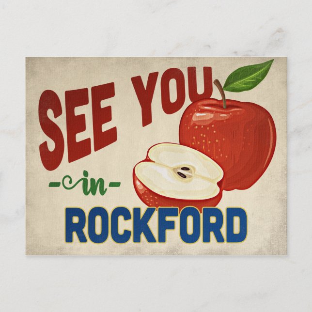 Carte Postale Rockford Illinois Apple - Vintage voyage (Devant)