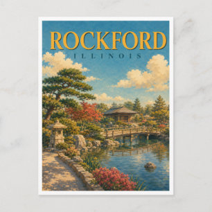 Carte Postale Rockford Illinois Jardin Japonais GeoSaga