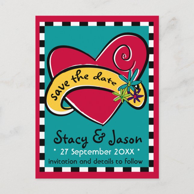 Carte postale Rockin' Tattoo "Save the Date" (Devant)