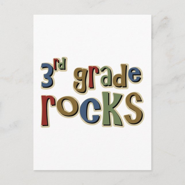 Carte Postale Rocks de 3e année Troisième (Devant)
