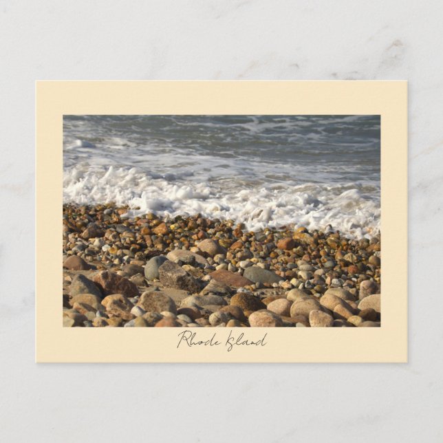 Carte Postale Rocks Waves Rhode Island Postcard (Devant)