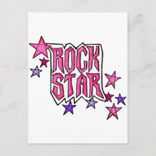 Carte Postale RockStar dans PInk