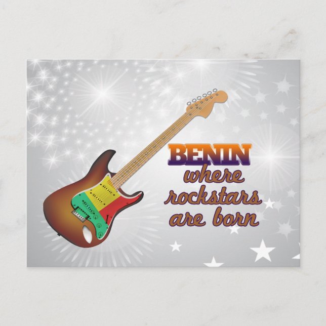 Carte Postale Rockstars est né au Bénin (Devant)