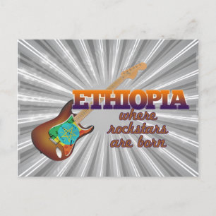 Carte Postale Rockstars est né en Ethiopie