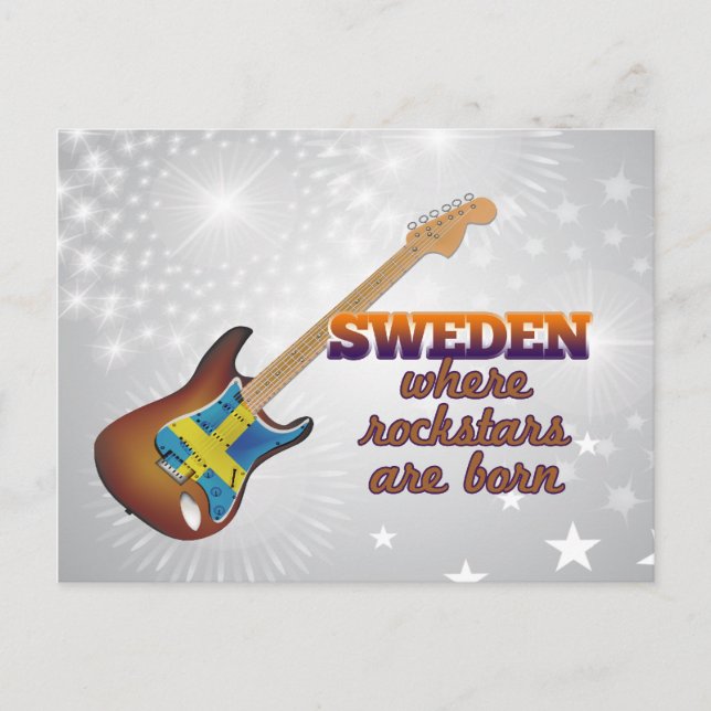 Carte Postale Rockstars sont nés en Suède (Devant)