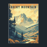 Carte Postale Rocky Mountain Travel vintage<br><div class="desc">Explorez les majestueuses montagnes Rocheuses !</div>